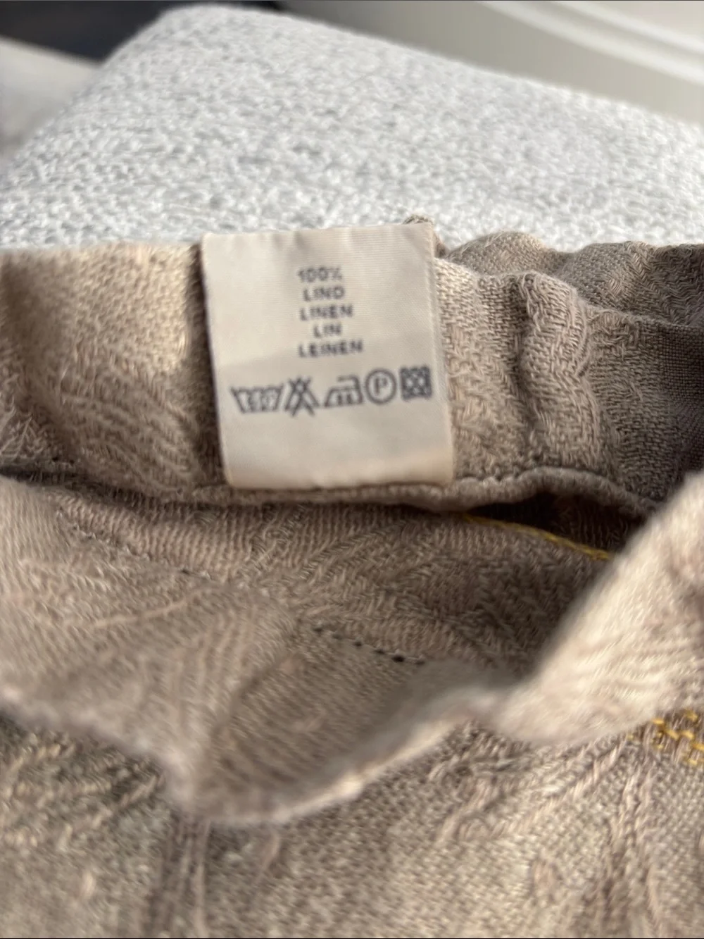 Tessitura Pardi 100% Rustica Linen Hand/Guest Towels- Gold Accent - Pair